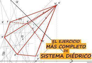 El ejercicio mas completo de Sistema Diedrico- Dibujo tecnico